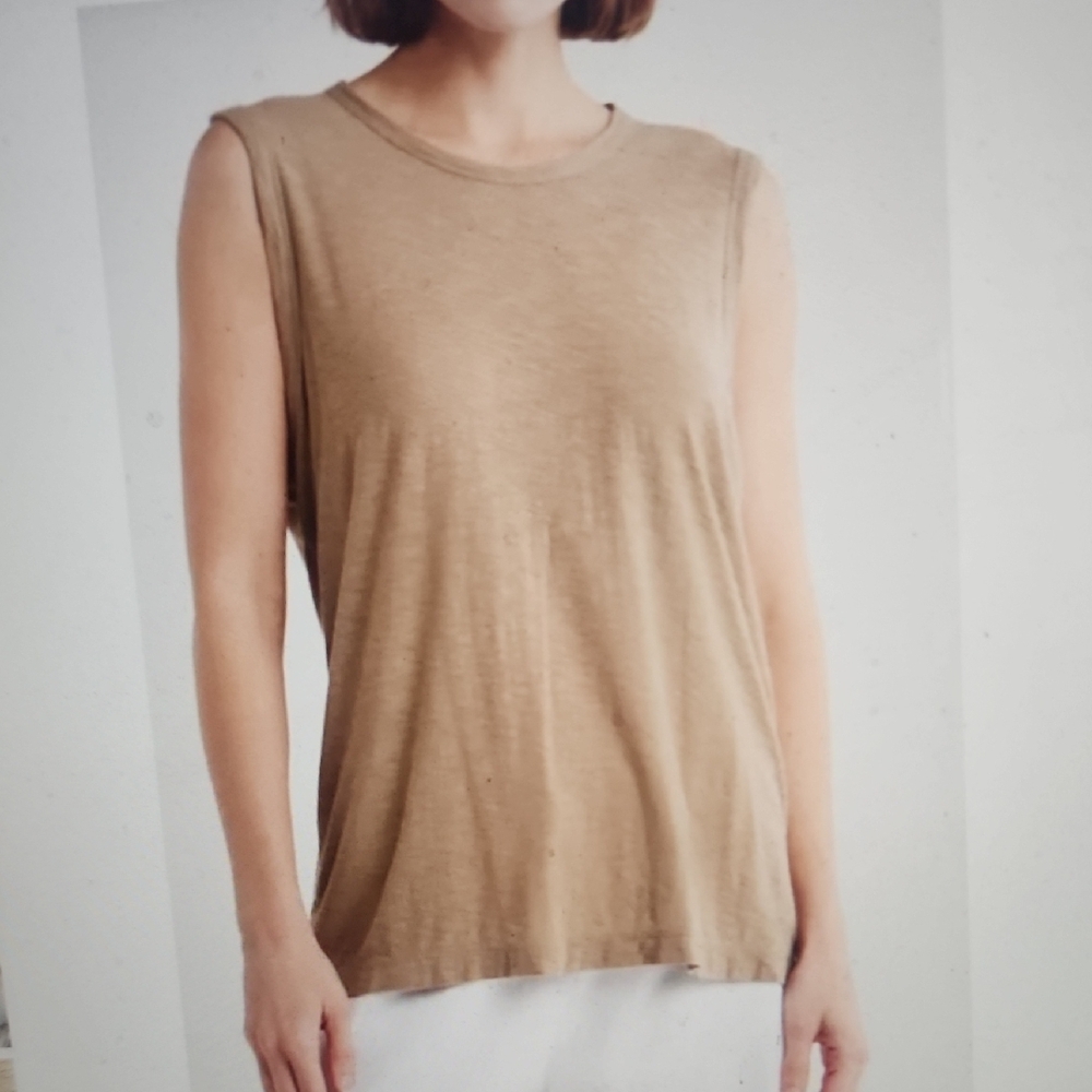 James Perse Cashew Sleeveless Cotton Tank Size 1